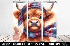 Baby Highland Cow Portrait | 20 Oz Tumbler Product Image 2