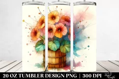 Abstract Nasturtium Tumbler | 20 oz Tumbler Product Image 2