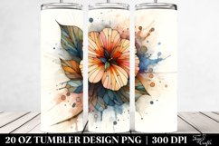 Abstract Nasturtium Tumbler | 20 oz Tumbler Product Image 2