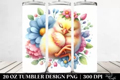 Colorful Sleeping Baby Chicken | 20 Oz Tumbler Product Image 2