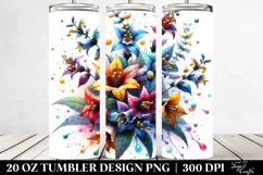 20 Oz Tumbler Sublimation | Colorful Small Stained with Product Image 2