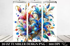 20 Oz Tumbler Sublimation | Colorful Small Stained with Product Image 2