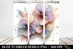 Abstract Glossy Pansy Clipart 20 Oz Tumbler Product Image 2