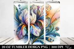 Wooden Iris Abstract Clipart, 20 Oz Tumbler Product Image 2