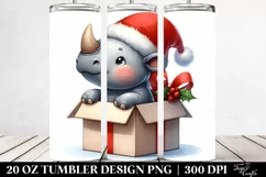 Expressive Rhino, Christmas 20 Oz Tumbler Product Image 2