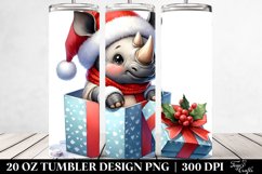 Festive Rhino, Digital 20 Oz Tumbler Product Image 2