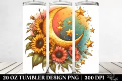 Vintage Half Moon Clipart, High-Res 20 Oz Tumbler Product Image 2