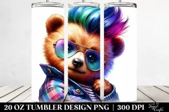 Revolted Baby Bear Pose Drawing | 20 oz Tumbler Product Image 2