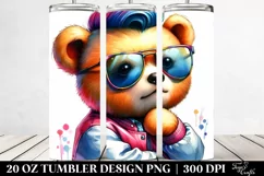 Revolted Baby Bear Pose Drawing | 20 oz Tumbler Product Image 2
