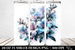 20 Oz Tumbler Sublimation | Colorful Azalea with Metallic Product Image 2