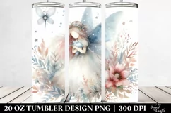 Whimsical Washed Fairy Watercolor Art | 20 oz Tumbler Product Image 2