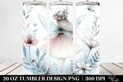 Whimsical Washed Fairy Watercolor Art | 20 oz Tumbler Product Image 2