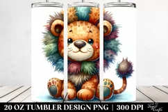 Vibrant Plush Lion | 20 Oz Tumbler Product Image 2