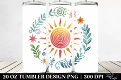 Colorful Simple Watercolor Sun | 20 Oz Tumbler Product Image 2
