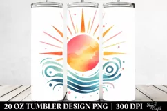 Simple Watercolor Sun 20 Oz Tumbler Product Image 2