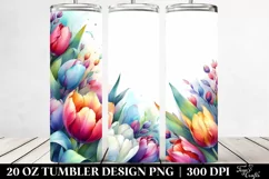 Colorful Tulip Frame | 20 Oz Tumbler Product Image 2