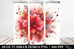 Redish Watercolor Particles | 20 Oz Tumbler Product Image 2