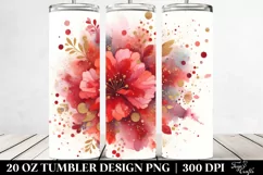Redish Watercolor Particles | 20 Oz Tumbler Product Image 2