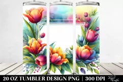 Colorful Tulip Design | 20 Oz Tumbler Product Image 2