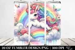 Rainbow Unicorn Baby. 20 Oz Tumbler Design Product Image 2