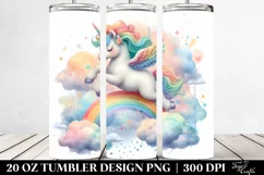 Rainbow Unicorn Baby. 20 Oz Tumbler Design Product Image 2