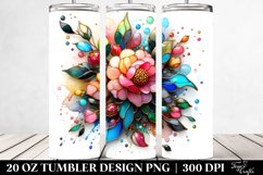 20 Oz Tumbler Sublimation | Colorful Small Stained with Product Image 2
