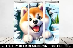 Crazy Looking Akita with Popping Eyes | 20 Oz Tumbler Product Image 2