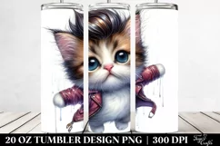 Cute Funny Cat Jumping 20 Oz Tumbler Product Image 2