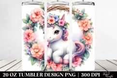 baby unicorn Pastel Frame 20 Oz Tumbler Product Image 2