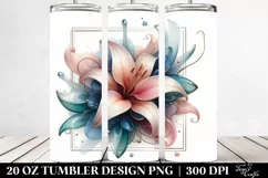 Abstract Glossy Lily Clipart 20 Oz Tumbler Product Image 2