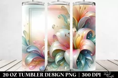 Abstract Glossy Lily Clipart 20 Oz Tumbler Product Image 2