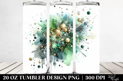 Colorful Gliterry Watercolor Background with Metalic Product Image 2