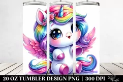 Cute Unicorn Funny | 20 oz Tumbler Product Image 2