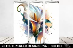 20 Oz Tumbler Sublimation | Colorful Calla Lily with Product Image 2