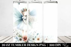 Whimsical Washed Fairy Watercolor Art | 20 oz Tumbler Product Image 2