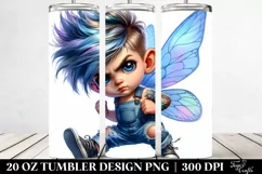 Agressive Fairy Playing Drawing | 20 oz Tumbler Product Image 2