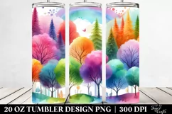Colorful Pastel Rainbow Trees | 20 oz Tumbler Product Image 2