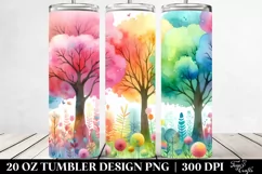 Colorful Pastel Rainbow Trees | 20 Oz Tumbler Product Image 2