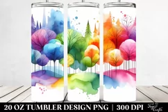 Colorful Abstract Rainbow Trees | 20 oz Tumbler Product Image 2