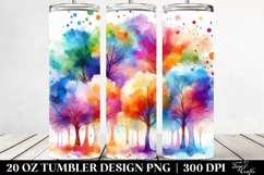 Colorful Abstract Rainbow Trees | 20 oz Tumbler Product Image 2