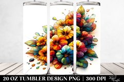 20 Oz Tumbler Sublimation | Colorful Small Stained with Product Image 2