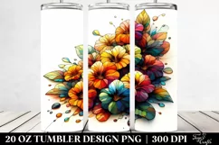 20 Oz Tumbler Sublimation | Colorful Small Stained with Product Image 2