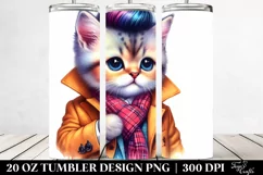 Cute Funny Cat Posing 20 Oz Tumbler Product Image 2