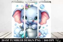 Colorful Baby Elephant 20 Oz Tumbler Product Image 2