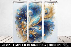 Gliterry Blueis Watercolor | 20 Oz Tumbler Product Image 2