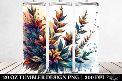 Abstract Stained Lobelia | 20 oz Tumbler Product Image 2