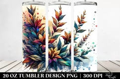 Abstract Stained Lobelia | 20 oz Tumbler Product Image 2