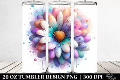 Pastel Daisy Heart | 20 oz Tumbler Product Image 2