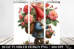 Digital Painting Small Gnome Carrying Begonia Bouquet | 20 Product Image 2