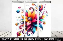 Vibrant Whimsical Flower | 20 Oz Tumbler Product Image 2